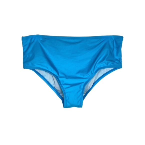 Swimsuits for All Cyan Mid Wash Waist Swim Brief Bikini Bottoms - Picture 1 of 8